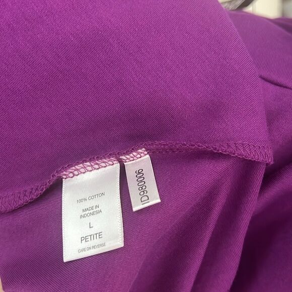 New York & Company Dress Petite Large Scoop Neck Sleeveless Mini Plum Purple New - Picture 10 of 12